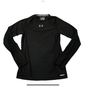 Under Armour HeatGear Long Sleeve Compression Shirt UPF 30+ Youth XL Black